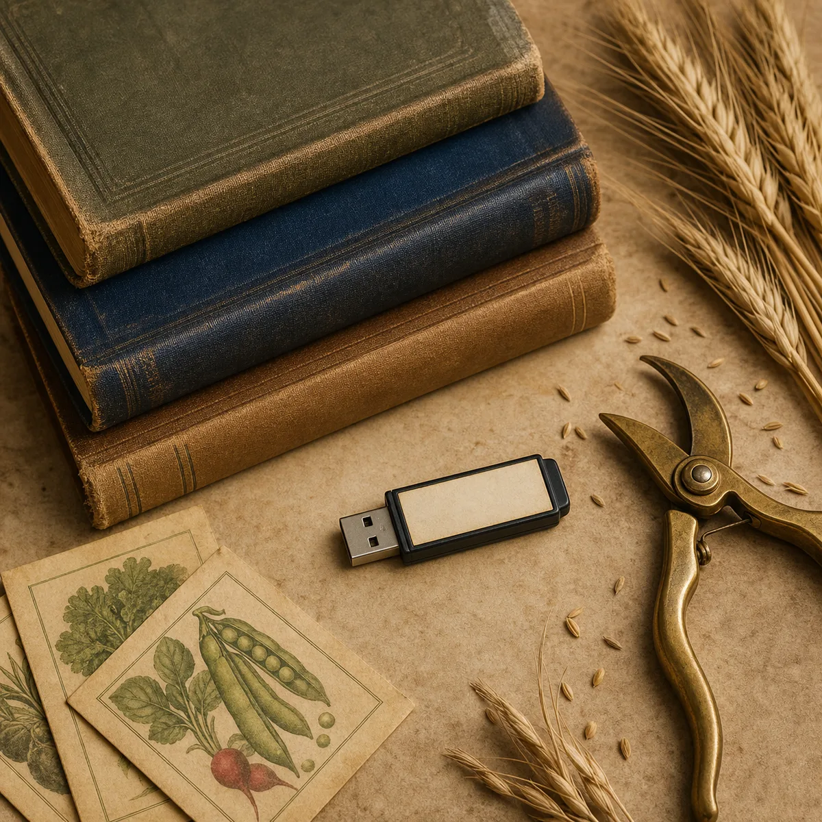 100 Antique Farm Machinery, Implements & Engineering Books PDF Collection on USB cover