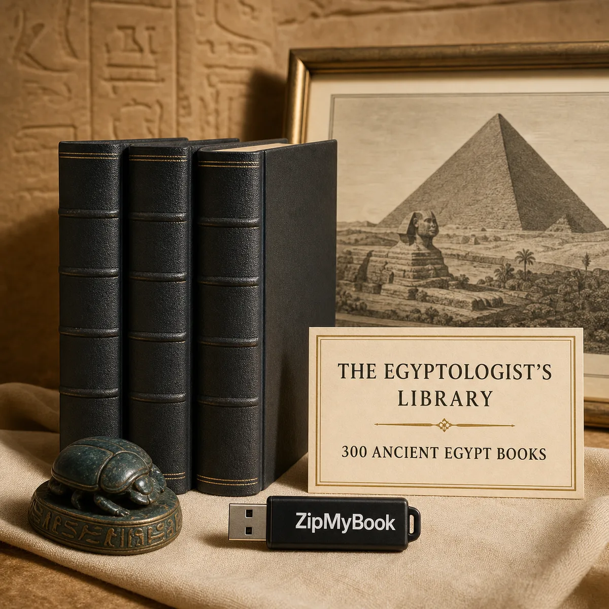 300 Ancient Egypt Egyptology Archaeology & Hieroglyphics PDF Books USB cover