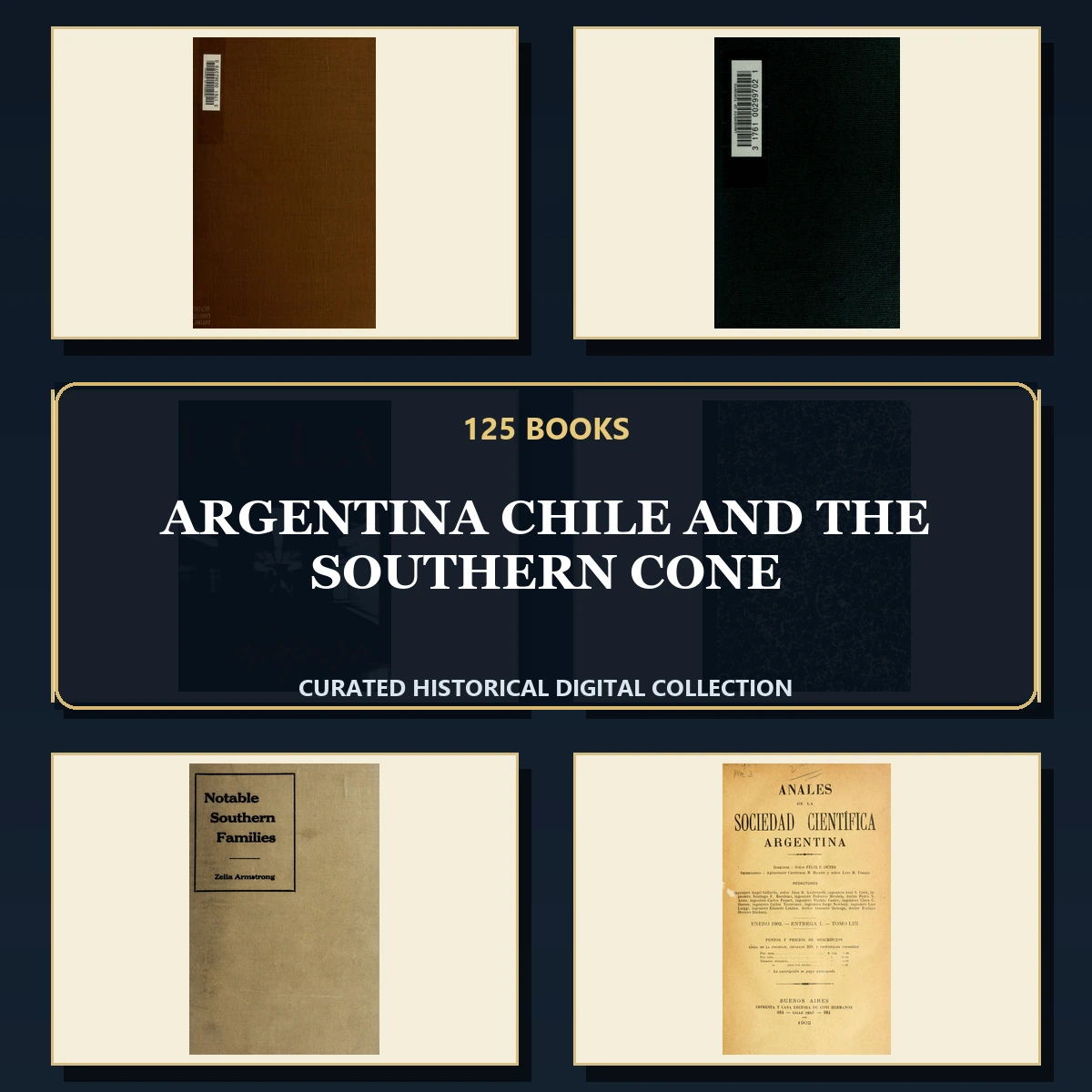 125 Rare Argentina Chile and the Southern Cone PDF Collection: Argentina Chile & The Southern Cone & Antique Sources