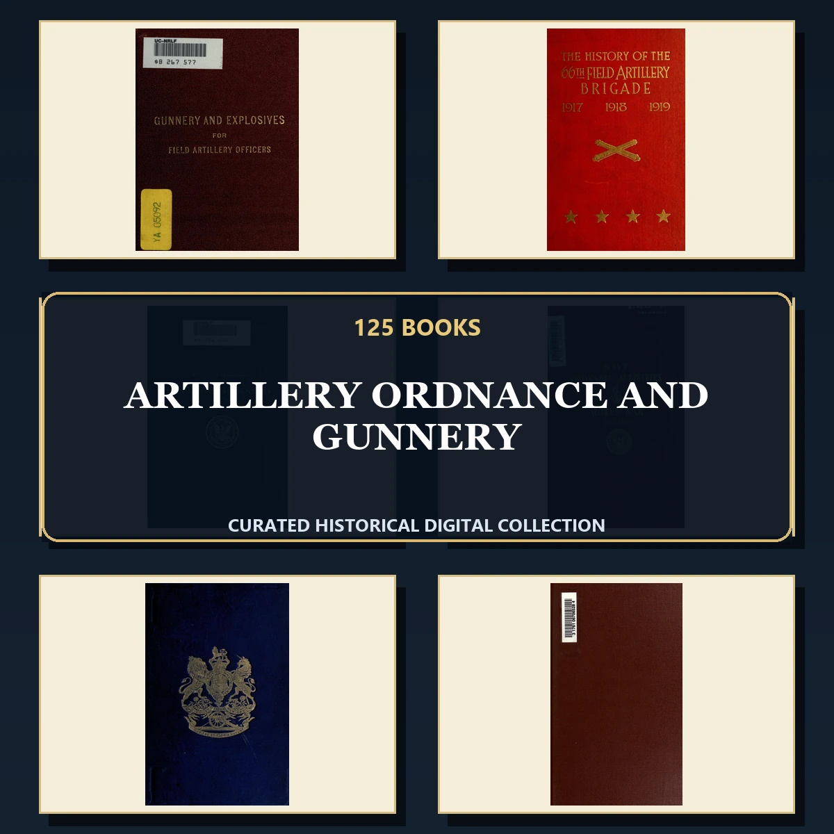 125 Rare Artillery Ordnance and Gunnery PDF Collection: Artillery Ordnance & Gunnery & Antique Sources