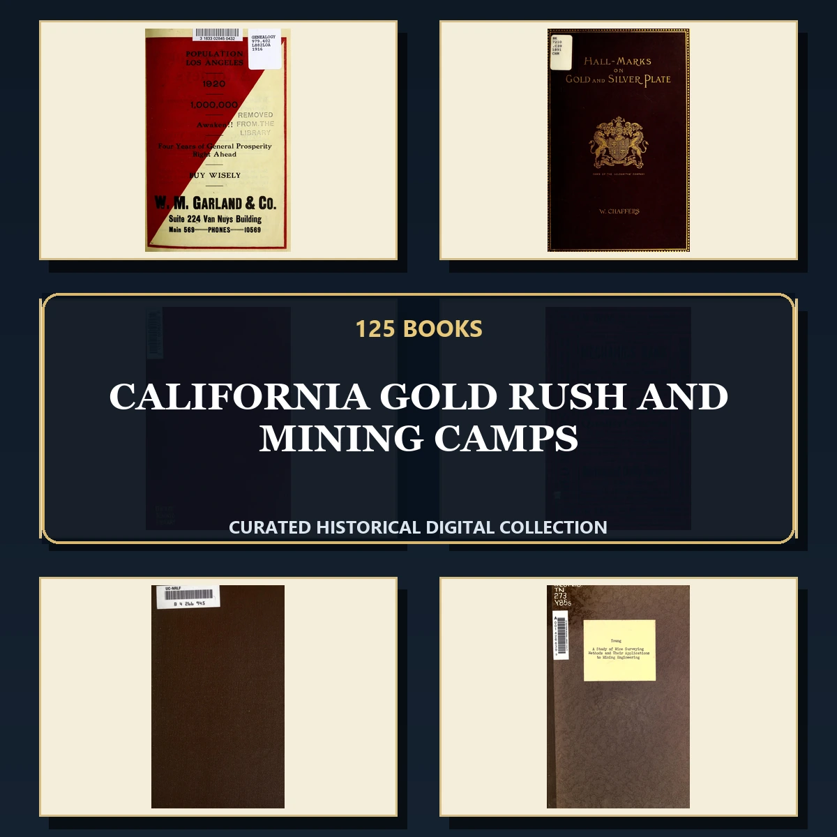 125 Rare California Gold Rush and Mining Camps PDF Collection: California Gold Rush & Mining Camps & Antique Sources