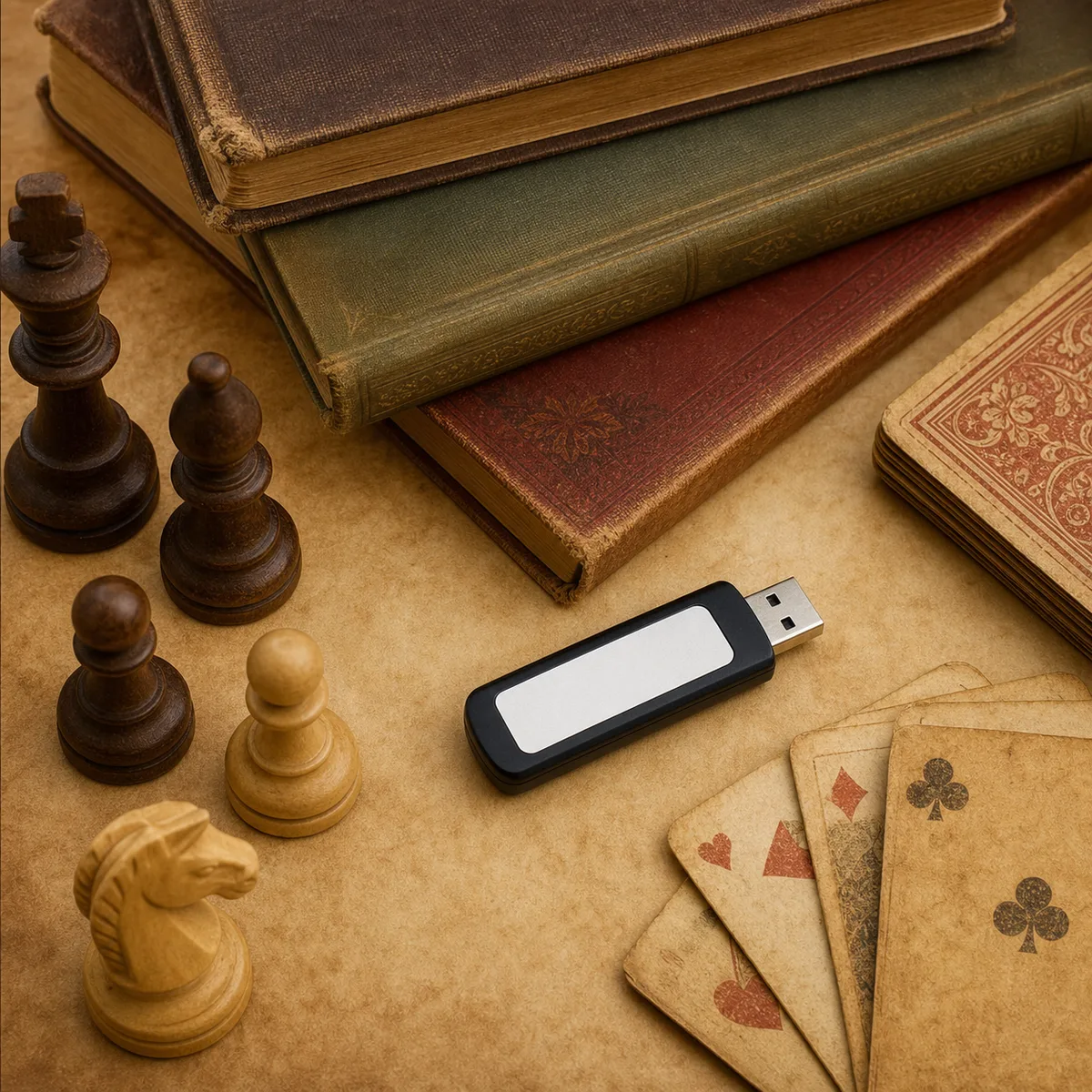 100 Classic Chess Cards & Parlour Games Books PDF USB cover