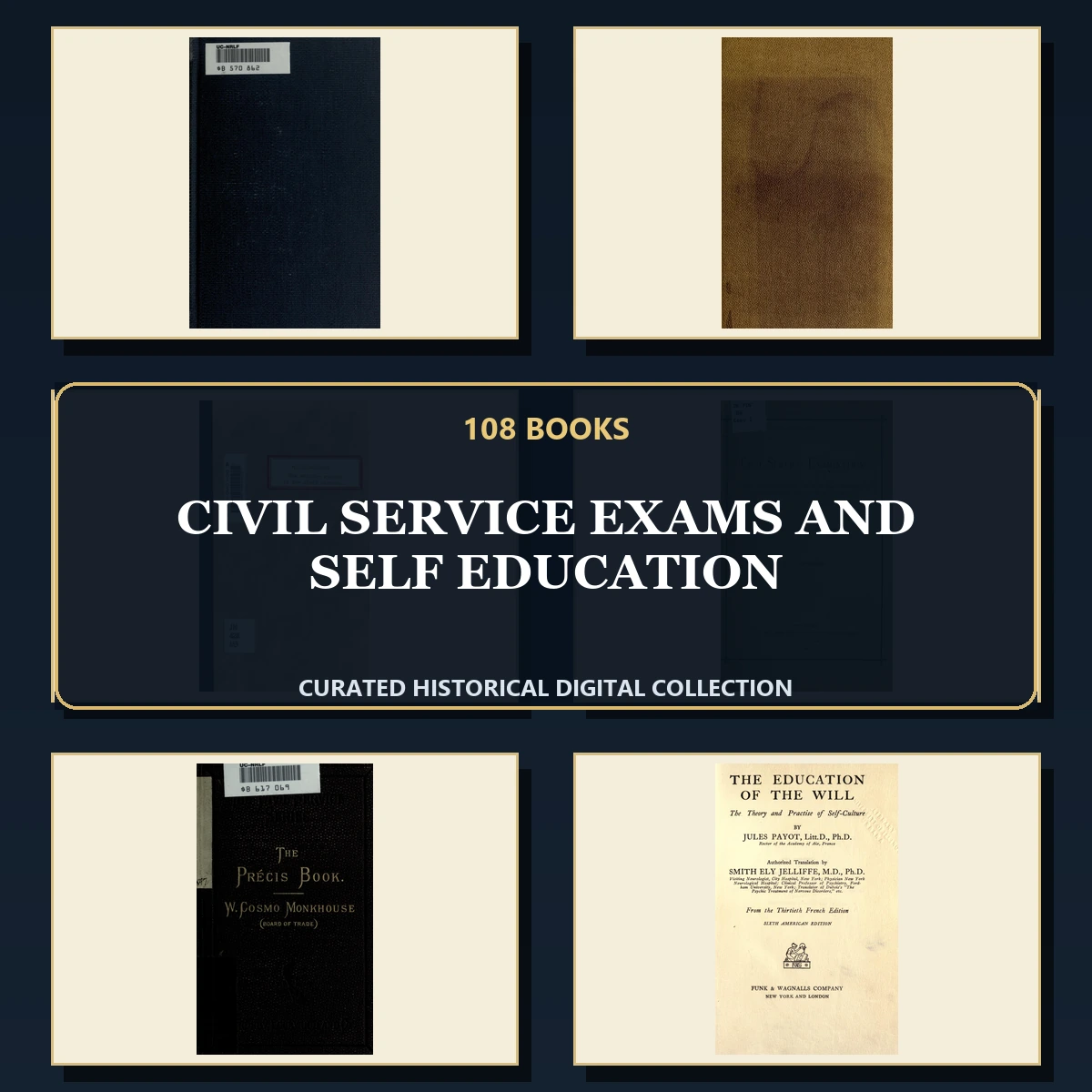 108 Rare Civil Service Exams and Self Education PDF Collection: Civil Service Exams & Self Education & Antique Sources