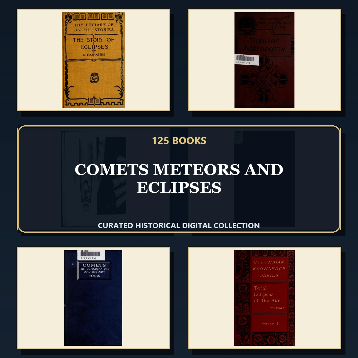 125 Rare Comets Meteors and Eclipses PDF Collection: Comets Meteors & Eclipses & Antique Sources