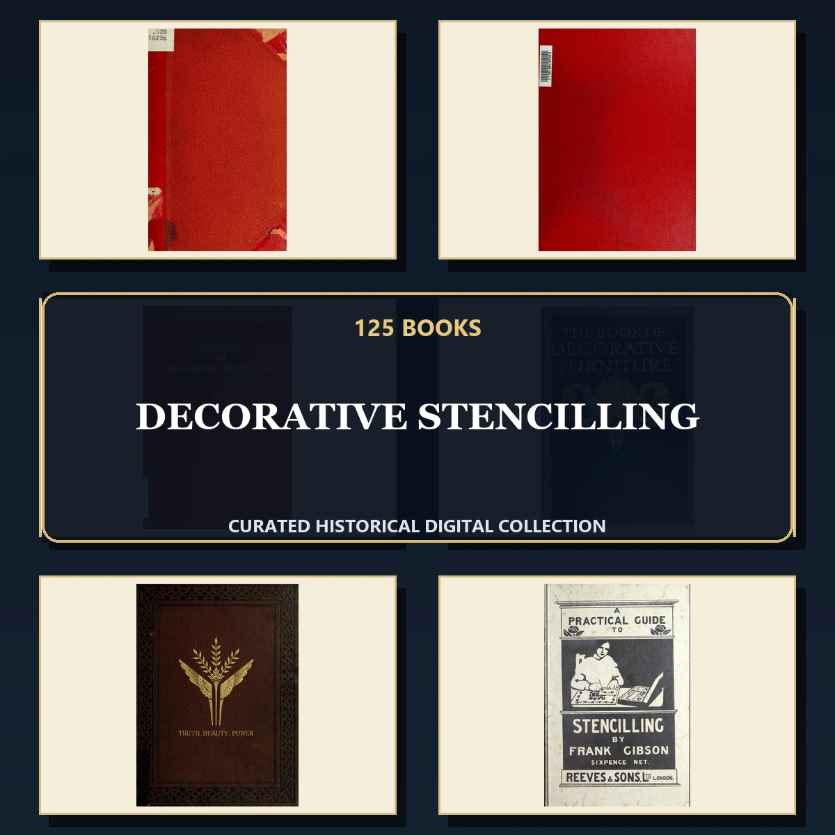 125 Rare Decorative Stencilling PDF Collection: Decorative Stencilling & Antique Sources