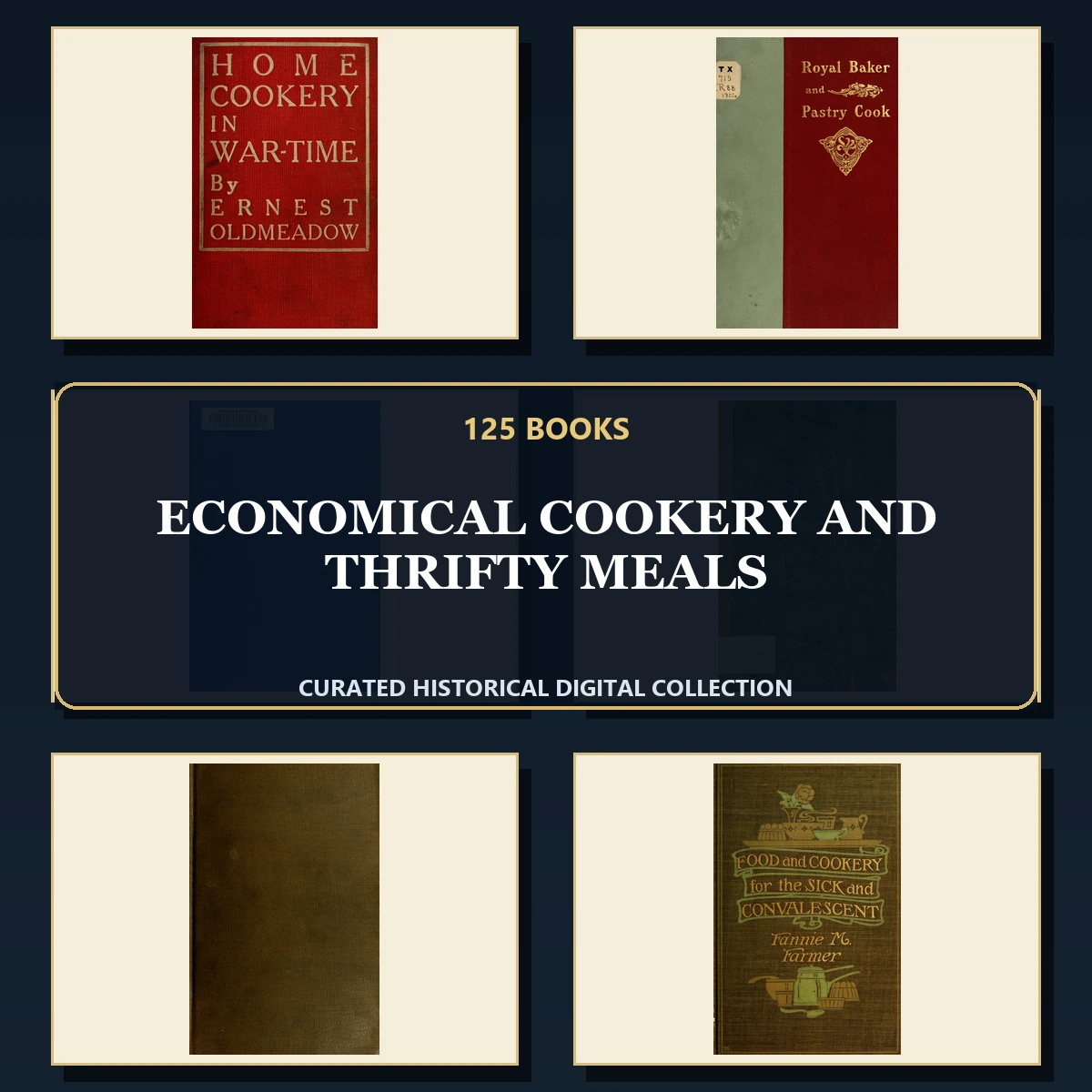 125 Rare Economical Cookery and Thrifty Meals PDF Collection: Economical Cookery & Thrifty Meals & Antique Sources