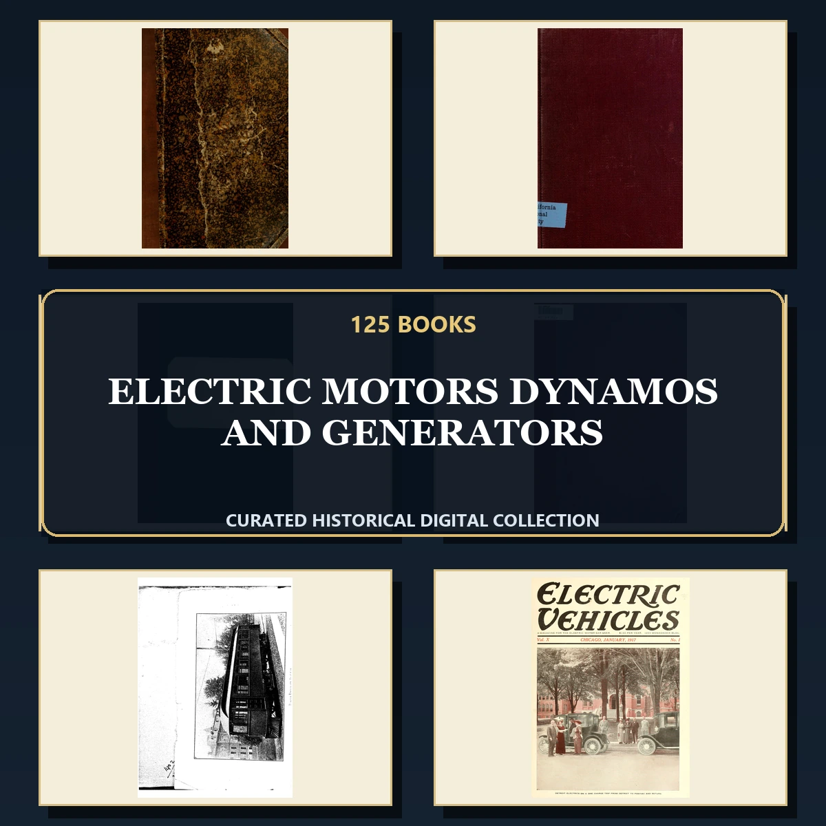 125 Rare Electric Motors Dynamos and Generators PDF Collection: Electric Motors Dynamos & Generators & Antique Sources