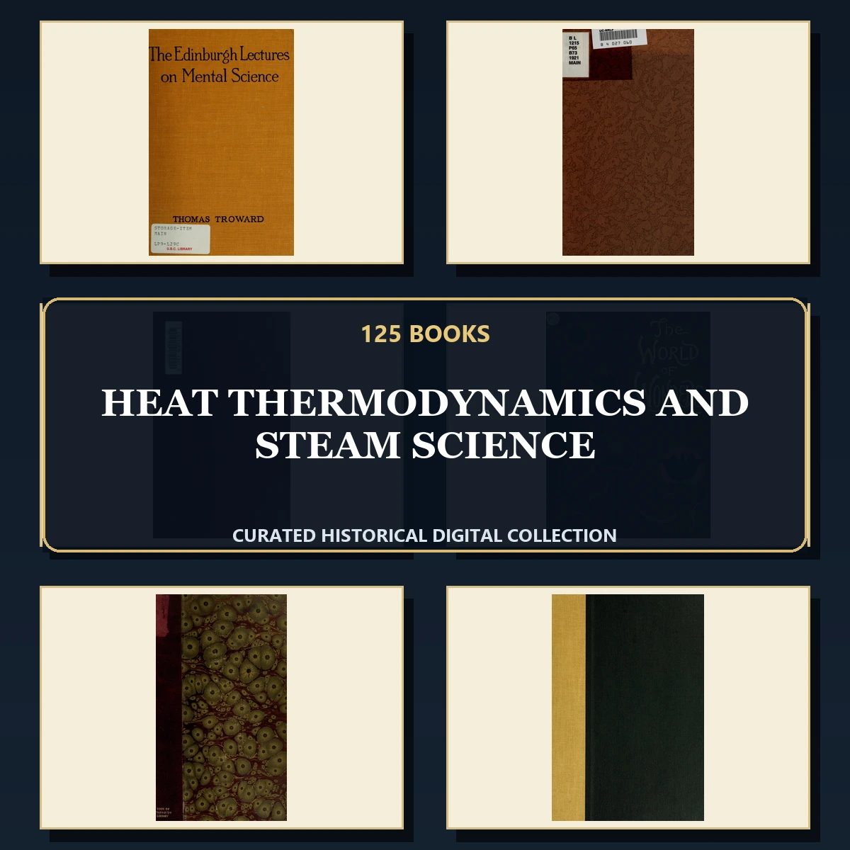 125 Rare Heat Thermodynamics and Steam Science PDF Collection: Heat Thermodynamics & Steam Science & Antique Sources