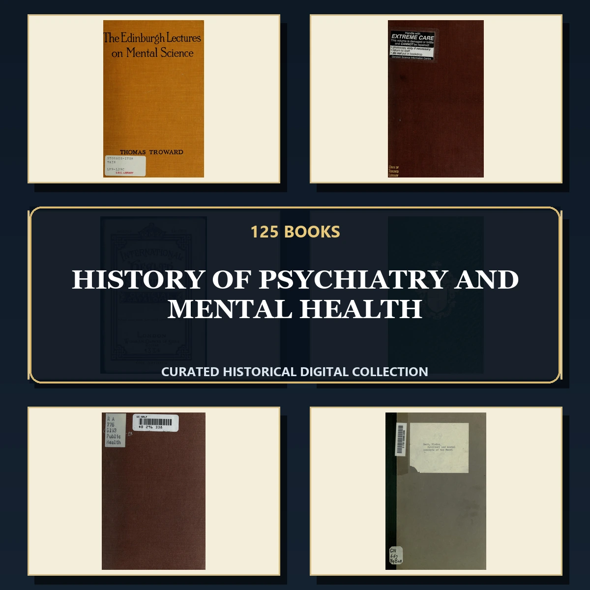 125 Rare History of Psychiatry and Mental Health PDF Collection: History Of Psychiatry & Mental Health & Antique Sources