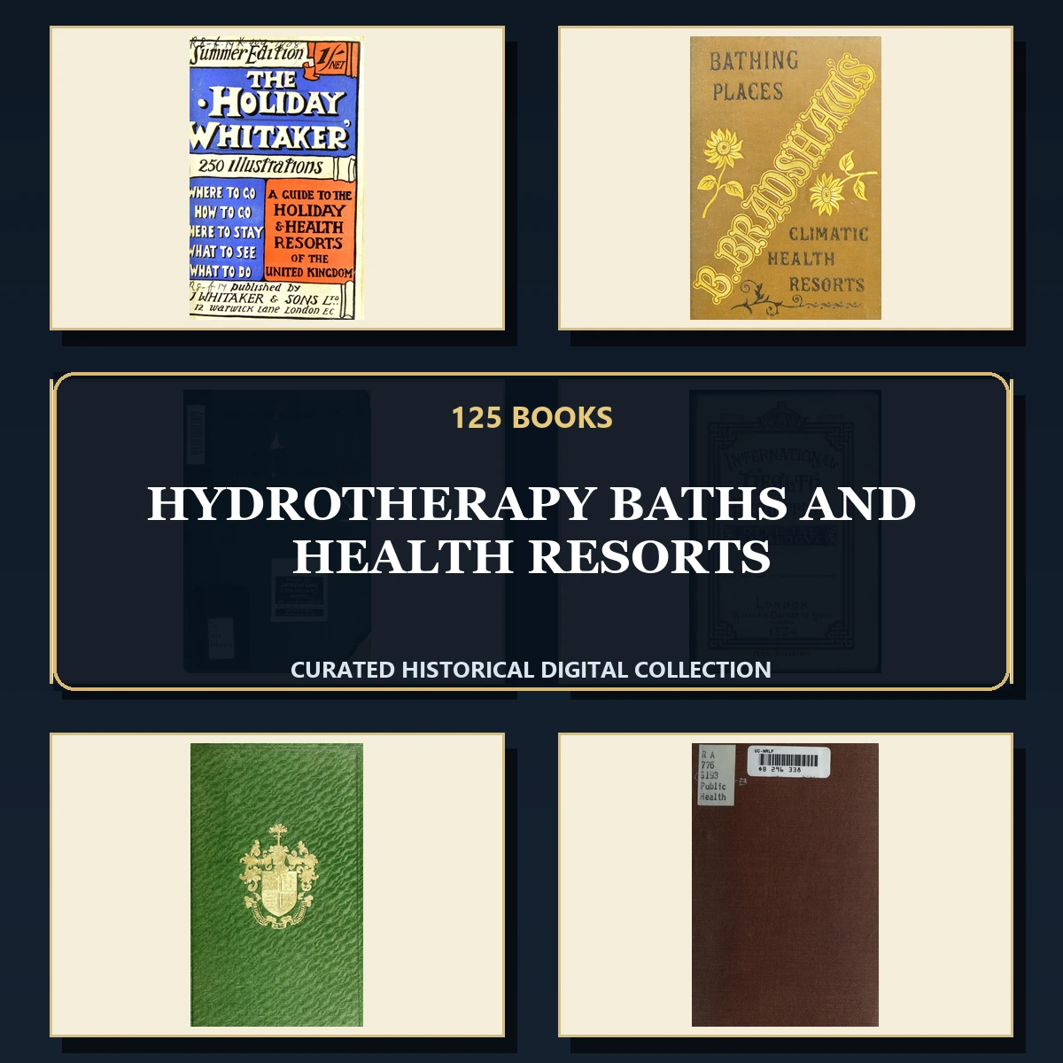 125 Rare Hydrotherapy Baths and Health Resorts PDF Collection: Hydrotherapy Baths & Health Resorts & Antique Sources