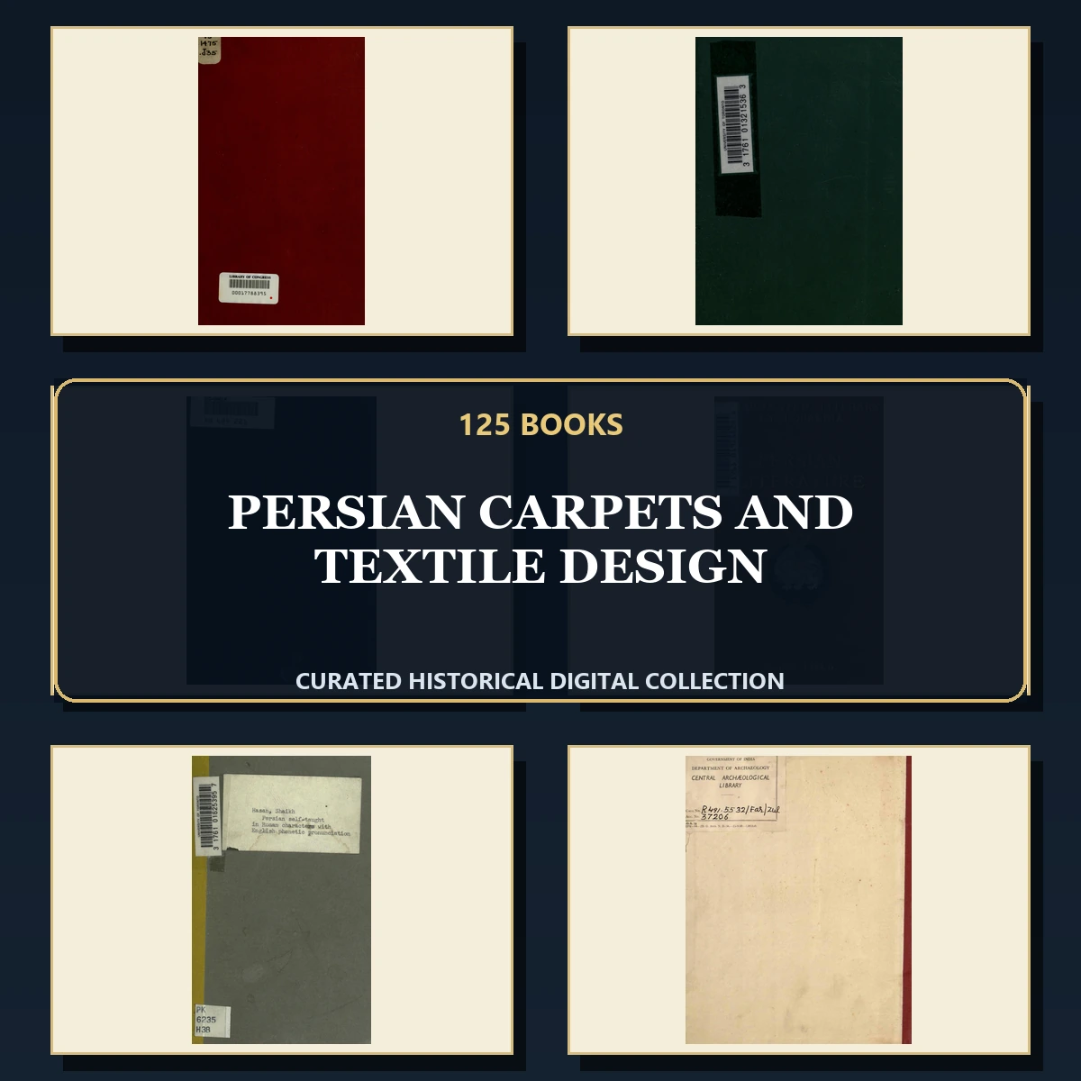 125 Rare Persian Carpets and Textile Design PDF Collection: Persian Carpets & Textile Design & Antique Sources