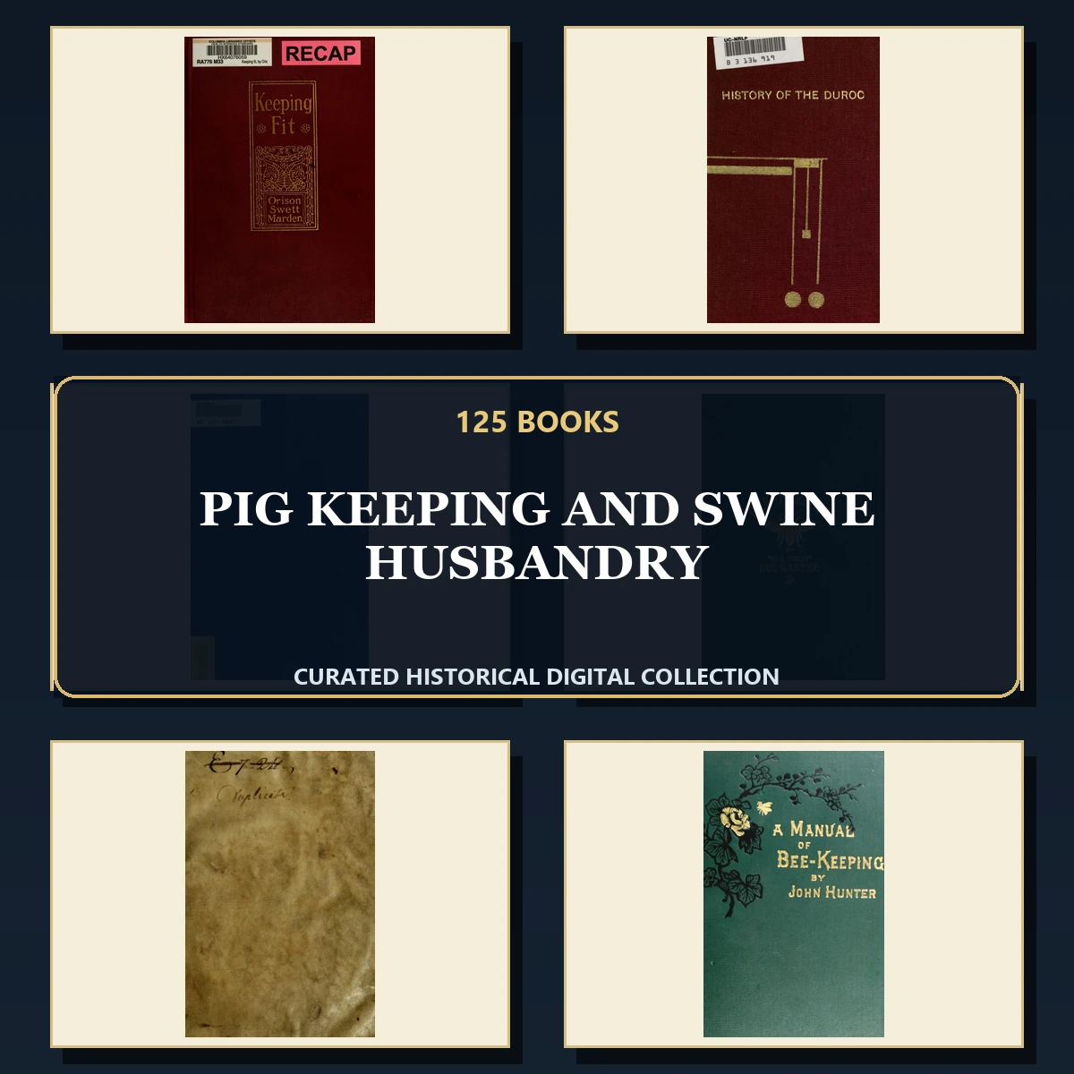 125 Rare Pig Keeping and Swine Handry PDF Collection: Pig Keeping & Swine Husbandry & Antique Sources