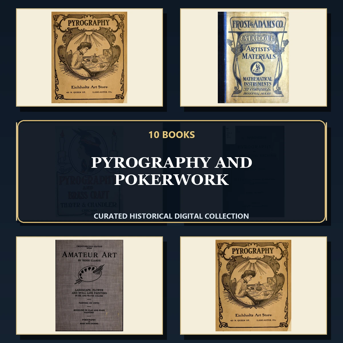 10 Rare Pyrography and Pokerwork PDF Collection: Pyrography & Pokerwork & Antique Sources