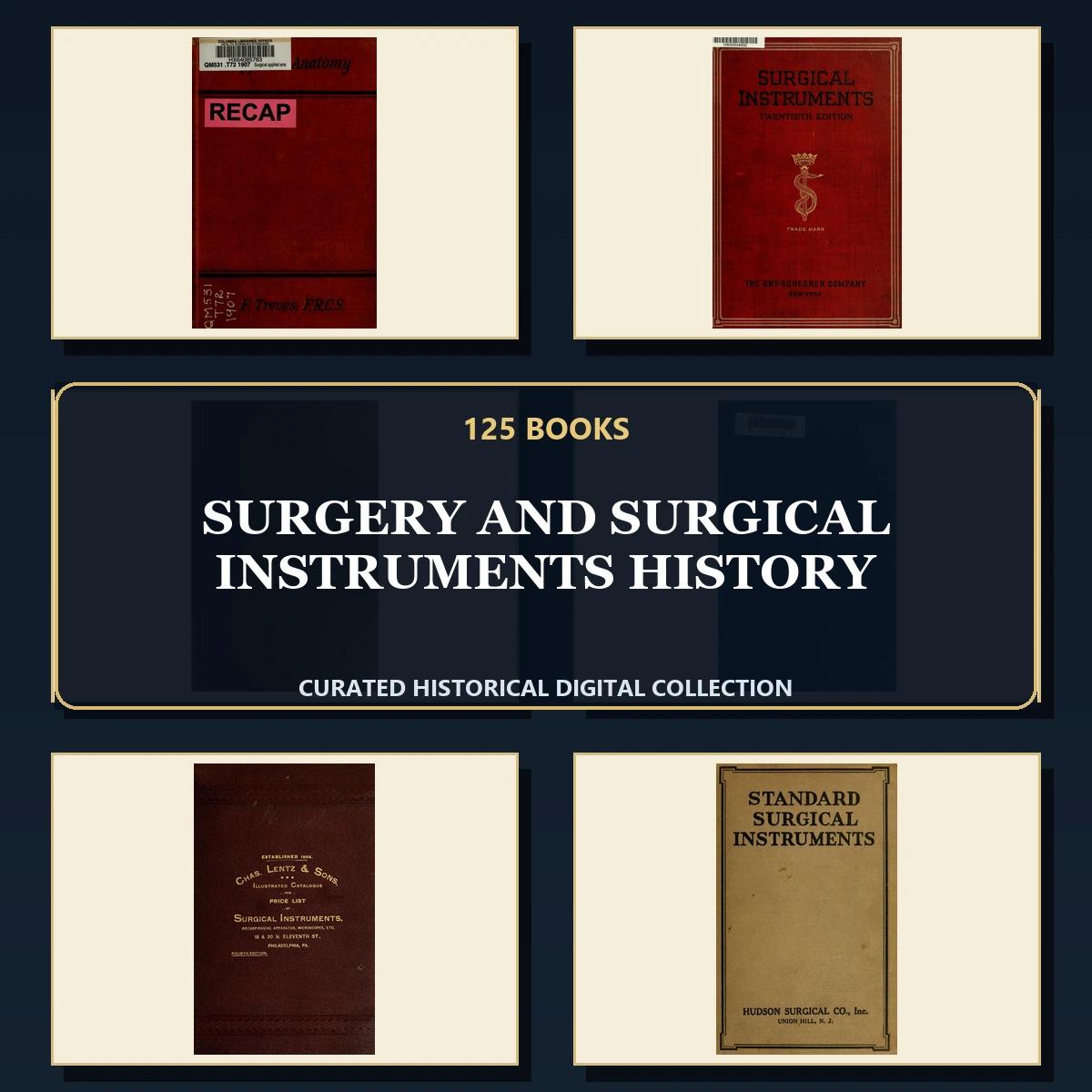 125 Rare Surgery and Surgical Instruments History PDF Collection: Surgery & Surgical Instruments History & Antique Sources