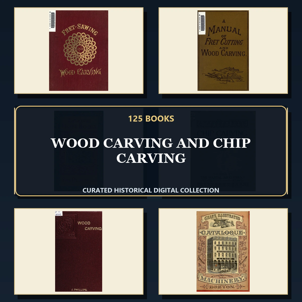 125 Rare Wood Carving and Chip Carving PDF Collection: Wood Carving & Chip Carving & Antique Sources